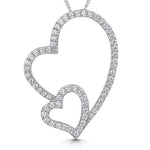 Load image into Gallery viewer, Sterling Silver Double Heart Pendant - JOOLS By Jenny Brown
