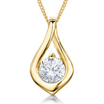 Load image into Gallery viewer, Yellow Gold Cubic Zirconia Infinity Pendant
