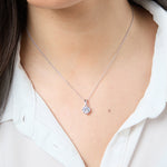 Load image into Gallery viewer, Sterling Silver 2 Carat Solitaire Pendant Set with 2 Claws-JOOLS by Jenny Brown
