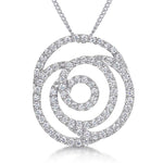 Load image into Gallery viewer, Sterling Silver Rose Outline Pendant
