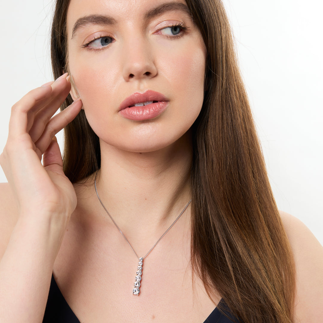 7 Graduated Cubic Zirconias Set In Sterling Silver JOOLS by Jenny Brown