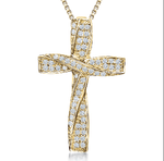 Load image into Gallery viewer, Sterling Silver Twisted Cross Pendant - JOOLS By Jenny Brown

