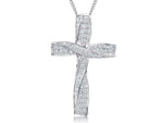 Load image into Gallery viewer, Sterling Silver Twisted Cross Pendant - JOOLS By Jenny Brown
