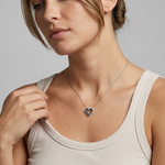 Load image into Gallery viewer, Sterling Silver Black And White  Cubic Zirconia Pendant

