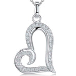 Load image into Gallery viewer, Sterling Silver Heart With Twist Pendant - JOOLS By Jenny Brown
