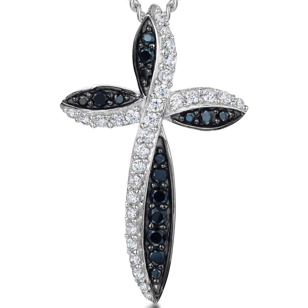 Sterling Silver Twisted Cross Pendant - JOOLS By Jenny Brown