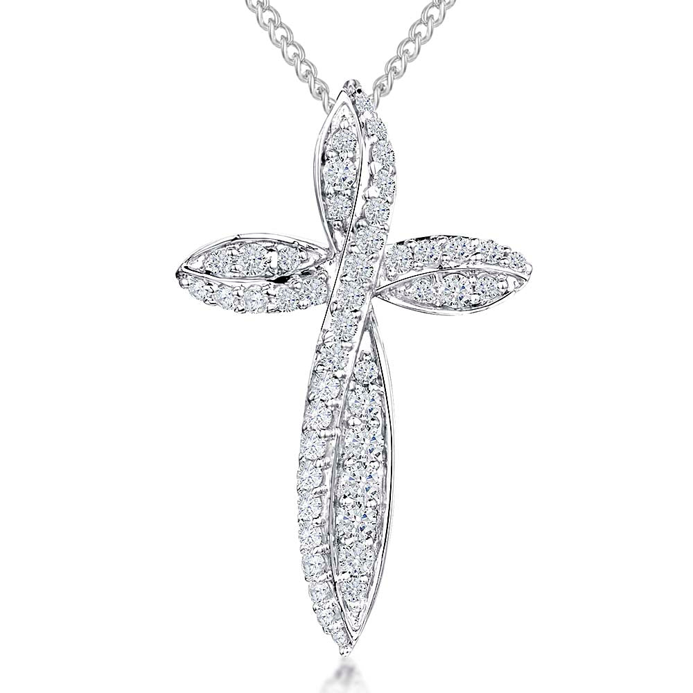 Sterling Silver Twisted Cross Pendant - JOOLS By Jenny Brown