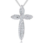 Load image into Gallery viewer, Sterling Silver Twisted Cross Pendant - JOOLS By Jenny Brown
