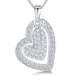 Load image into Gallery viewer, Sterling Silver Black White Open Heart Pendant - JOOLS By Jenny Brown
