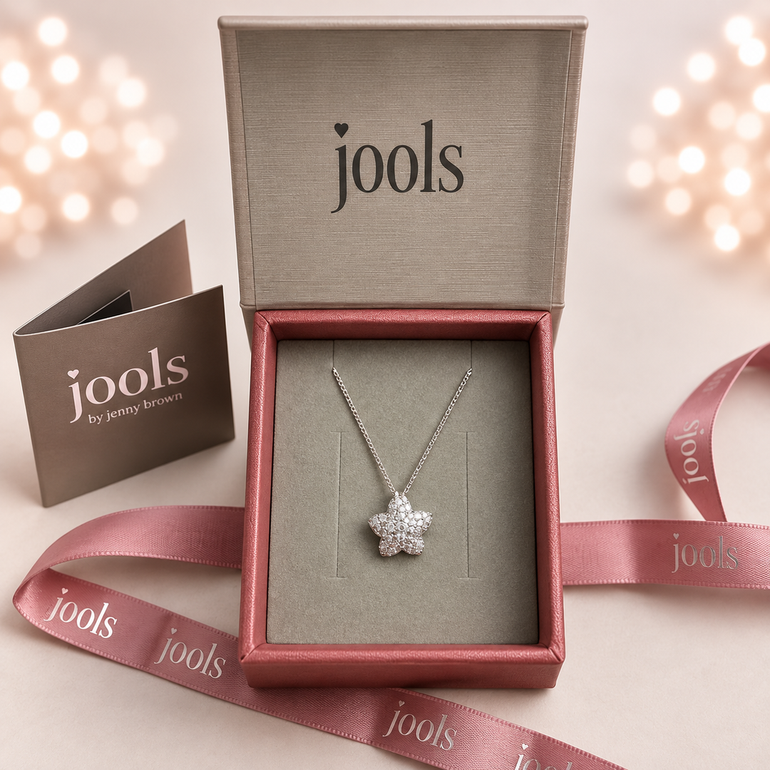 Sterling Silver Pave Set Starfish Pendant - JOOLS By Jenny Brown