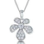 Load image into Gallery viewer, Sterling Silver 5 Petal Elongated Flower Pendant
