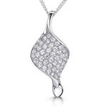 Load image into Gallery viewer, Sterling Silver Twisted Marquise Pendant
