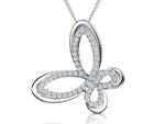 Load image into Gallery viewer, Sterling Silver Outline Butterfly Necklace
