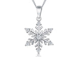 Load image into Gallery viewer, Sterling Silver Cubic Zirconia Snowflake Pendant - JOOLS By Jenny Brown
