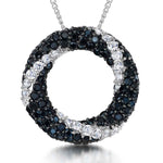 Load image into Gallery viewer, Sterling Silver Black And White  Garland Pendant
