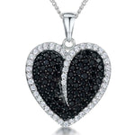 Load image into Gallery viewer, Sterling Silver Pave Set Cubic Zirconia Heart Pendant

