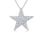 Load image into Gallery viewer, Sterling Silver Single Star  Pave Pendant
