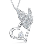 Load image into Gallery viewer, Sterling Silver Heart Wing Pendant - JOOLS By Jenny Brown
