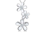 Load image into Gallery viewer, Sterling Silver Three  Polished Petals Drop Pendant
