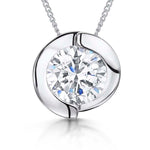 Load image into Gallery viewer, Sterling Silver Overlapping Rubover Pendant
