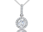 Load image into Gallery viewer, Sterling Silver Round Halo Pendant - JOOLS By Jenny Brown

