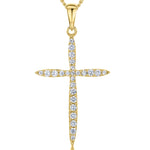 Load image into Gallery viewer, Yellow Gold Large Pointed Cross Pendant
