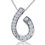Load image into Gallery viewer, Sterling Silver Open Horseshoe Pendant
