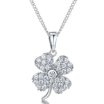 Load image into Gallery viewer, Sterling Silver Four Leaf Clover Set With Cubic Zirconias
