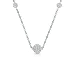 Load image into Gallery viewer, Sterling Silver Disco Ball Necklace With Cubic Zirconia
