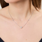 Load image into Gallery viewer, Sterling Silver Disco Ball Necklace With Cubic Zirconia -JOOLS by Jenny Brown
