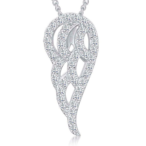 Sterling Silver Angel Open Wing Pendant