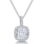 Load image into Gallery viewer, Sterling Silver Halo Cushion Cut Pendant - JOOLS By Jenny Brown

