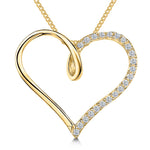 Load image into Gallery viewer, Yellow Gold Open Heart Pendant
