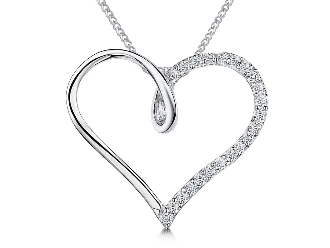 Sterling Silver Open Heart Pendant - JOOLS By Jenny Brown