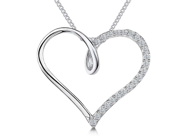Sterling Silver Open Heart Pendant - JOOLS By Jenny Brown