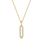 Load image into Gallery viewer, Yellow Gold Paperlink Drop Pendant
