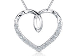 Load image into Gallery viewer, Sterling Silver  Half Set Twist Heart Pendant - JOOLS By Jenny Brown
