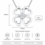 Load image into Gallery viewer, Sterling Silver Heart Shape Clover Pendant
