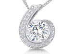 Load image into Gallery viewer, Sterling Silver Pave Set '6' Pendant With Central Cubic Zirconia
