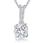 Load image into Gallery viewer, Sterling Silver Solitaire Stone Set Bale Pendant
