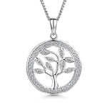 Load image into Gallery viewer, Sterling Silver Tree Of Life Cubic Zirconia Pendant
