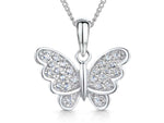 Load image into Gallery viewer, Sterling Silver Butterfly In Flight Necklace
