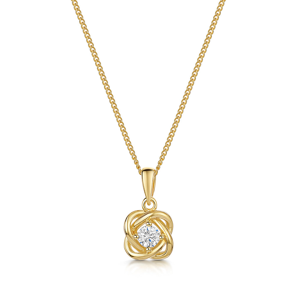 Yellow Gold  Knot Pendant-Jools by Jenny Brown