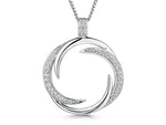 Load image into Gallery viewer, Sterling Silver Cubic Zirconia Overlapping Curl Pendant - JOOLS By Jenny Brown
