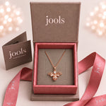 Load image into Gallery viewer, 18ct Rose Gold Vermeil Bee Necklace With Cubic Zirconia
