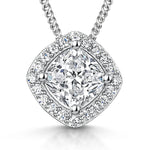 Load image into Gallery viewer, Sterling Silver 1.25ct Halo Pendant
