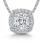 Load image into Gallery viewer, Sterling Silver 1.25ct Halo Pendant
