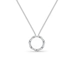 Load image into Gallery viewer, Sterling Silver Bamboo Circle Pendant
