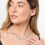 Load image into Gallery viewer, Sterling Silver Pave Cubic Zirconia Flower Necklace - JOOLS By Jenny Brown
