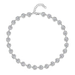 Load image into Gallery viewer, Sterling Silver Solitaire Swirl  Full Necklace
